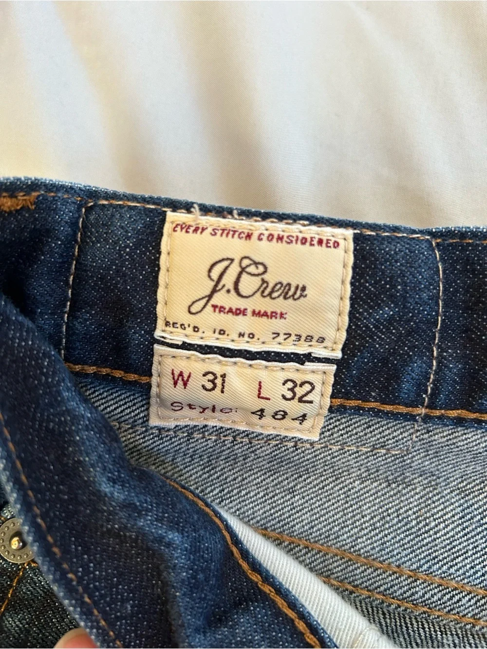 J. Crew Men’s Dark Indigo Straight Jeans 31 W 32 L Denim